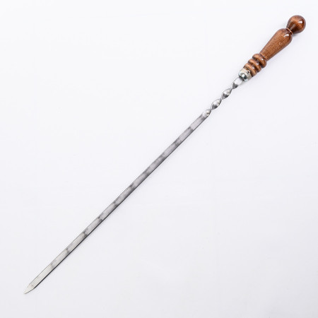 Stainless skewer 670*12*3 mm with wooden handle в Великом Новгороде