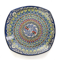 Lyagan square blue Rishtan 42 cm Mekhrob