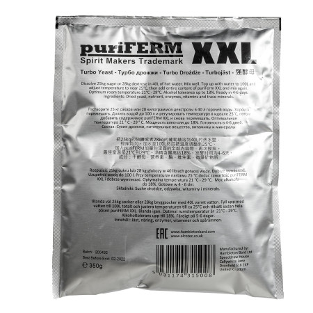 Turbo yeast alcohol "PuriFerm XXL" (350 gr) в Великом Новгороде