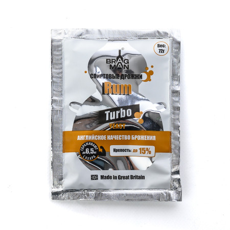 Turbo yeast alcohol BragMan "RUM TURBO" (72 gr) в Великом Новгороде