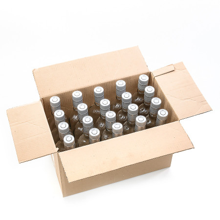20 бутылок "Фляжка" 0,5 л с пробками гуала в коробке в Великом Новгороде